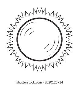 Sun with Rays Coloring Page or Book