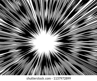 Sun Rays for Comic Books Radial Background Vector