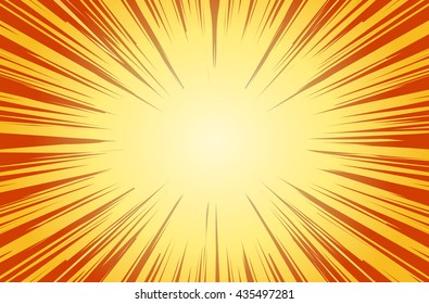 Sun Rays for Comic Books Radial Background Vector