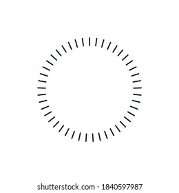 Sun rays, decorative element. Vector isolated on white background.