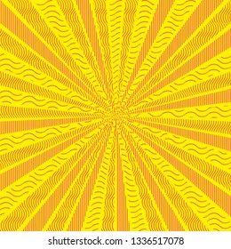 sun rays drawn from straight lines and curves.