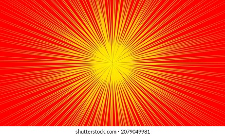 Sun Rays or Explosion Boom for Comic Books Radial Background Raster