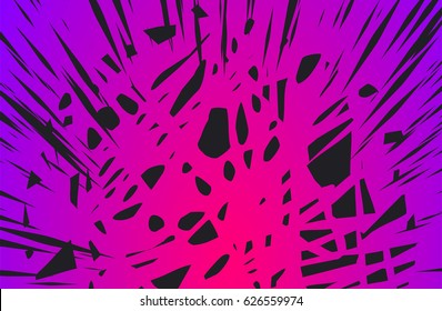 Sun Rays or Explosion Boom for Comic Books Radial Background Vector