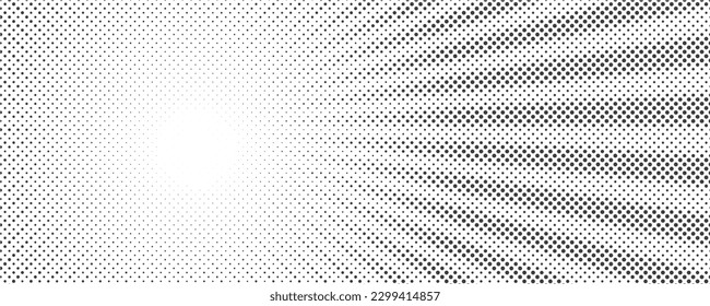Sun rays halftone background. White and grey radial abstract comic pattern. Vector explosion abstract lines backdrop.