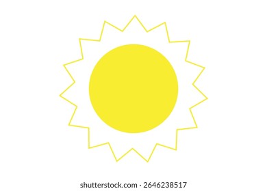 Ilustração do vetor de ícone de sol com raios