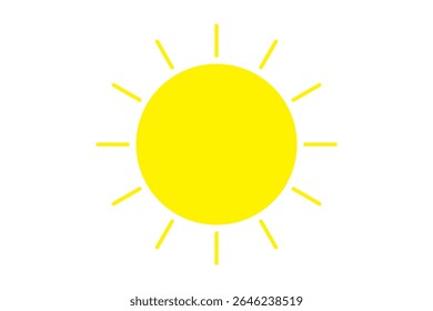 Ilustração do vetor de ícone de sol com raios