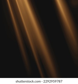 Sun rays light on black background. Graphic concept for your design