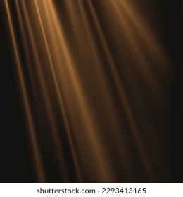 Sun rays light on black background. Graphic concept for your design