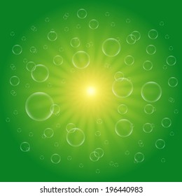 Sun rays with lights background