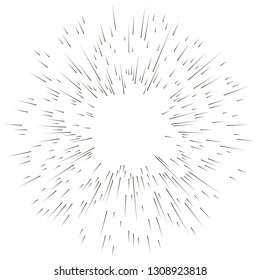 Sun rays linear drawing. Isolated  burst design elements. Vector vintage bursting rays illustration.Retro style vector. T-shirt print.
