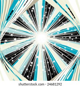 Sun rays modern abstract illustration raster design