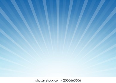 sun rays on blue sky. vector illustration