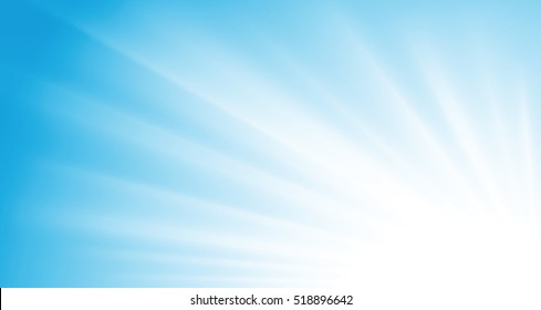 sun rays on blue sky vector background