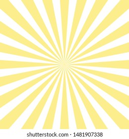 sun and rays on yellow background.