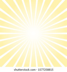 sun and rays on yellow background.