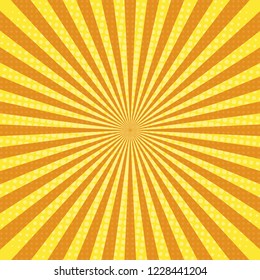 sun rays pop art retro background vector illustration