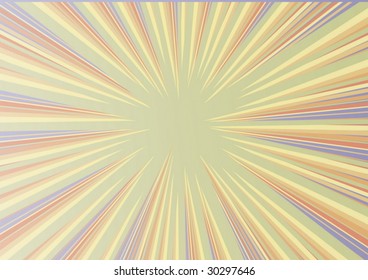 Sun rays  retro colored