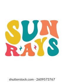 Sun rays Retro Summer Bundle, Summer, Beach, Summertime, Funny Beach Quotes, Summer Quotes, files for cricut, Bundle