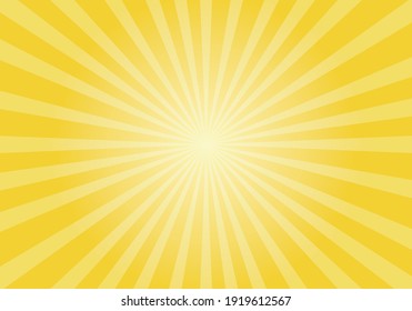 Sun rays Retro vintage style on yellow background,  Sunburst Pattern Background. Rays. Summer Banner Vector illustration - Shutterstock ID 1919612567