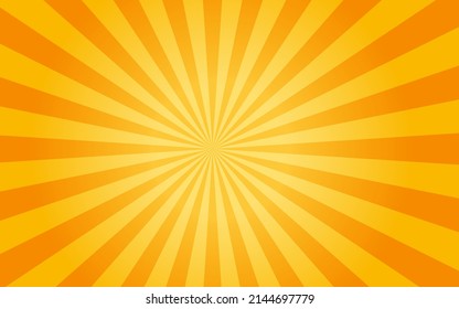 Sun rays Retro vintage style on yellow background, Sunburst Pattern Background.Rays.Summer Banner Vector illustration.Eps10