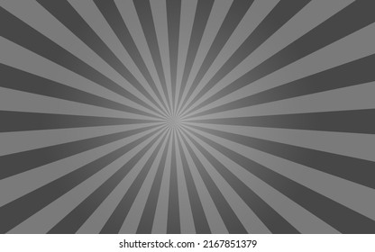 Sun rays Retro vintage style on gray background, Sunburst Pattern Background. Rays. Summer Banner Vector illustration.