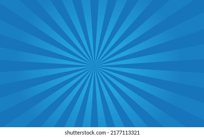 Sun rays Retro vintage style on blue background, Sunburst Pattern Background. Rays. Summer Banner Vector illustration