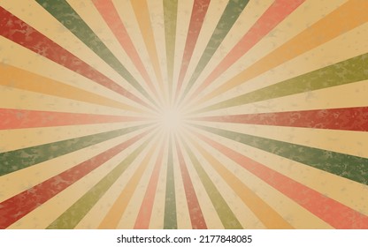 Sun rays Retro vintage style on background, Sunburst Pattern Background. Rays. Summer Banner Vector illustration