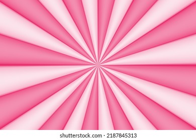Sun rays retro vintage style on pink and white background, Comic pattern with sunburst 3d background. Rays. Summer banner vector illustration