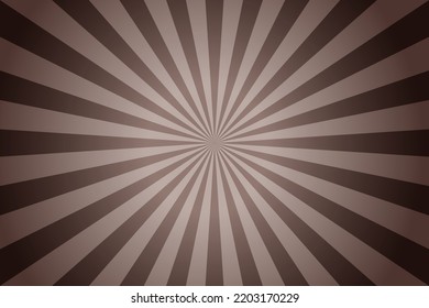 Sonnenstrahlen retro-vintage-Stil auf braunem Hintergrund, Sonnenburstmuster-Hintergrund. Rays. Sommerbanner, Vektorgrafik