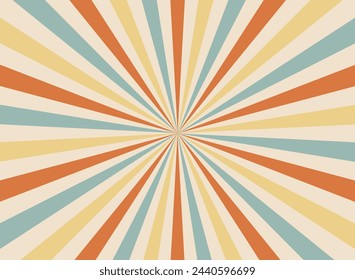 Sun rays Retro vintage style, Sunburst Pattern Background. Rays. Summer Banner Vector illustration