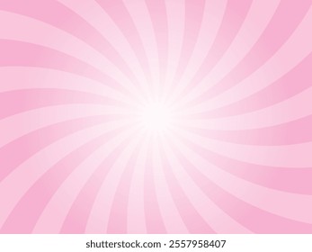 Sun rays retro vintage style cotton candy color yellow background. Abstract swirl sunburst pattern background. Rays backdrop. Summer banner vector illustration.