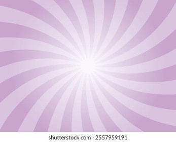 Sun rays retro vintage style wisteria purple color background. Abstract swirl sunburst pattern background. Rays backdrop. Summer banner vector illustration.