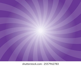 Sun rays retro vintage style royal purple background. Abstract swirl sunburst pattern background. Rays backdrop. Summer banner vector illustration.