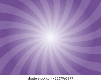 Sun rays retro vintage style plum purple background. Abstract swirl sunburst pattern background. Rays backdrop. Summer banner vector illustration.