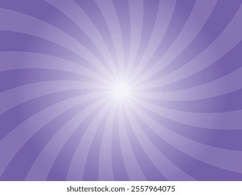 Sun rays retro vintage style pansy purple background. Abstract swirl sunburst pattern background. Rays backdrop. Summer banner vector illustration.