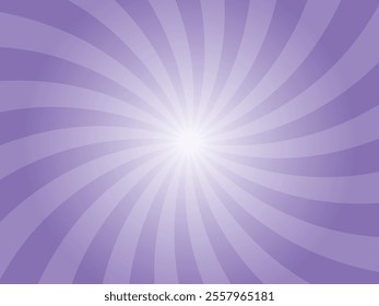 Sun rays retro vintage style medium purple color background. Abstract swirl sunburst pattern background. Rays backdrop. Summer banner vector illustration.