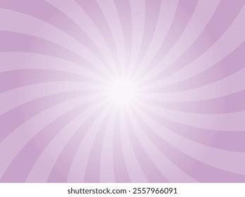 Sun rays retro vintage style Lilac purple background. Abstract swirl sunburst pattern background. Rays backdrop. Summer banner vector illustration.