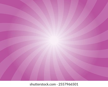 Sun rays retro vintage style Fuchsia Purple background. Abstract swirl sunburst pattern background. Rays backdrop. Summer banner vector illustration.