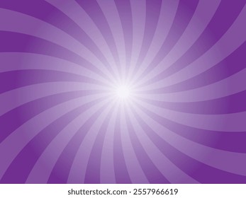 Sun rays retro vintage style grape purple background. Abstract swirl sunburst pattern background. Rays backdrop. Summer banner vector illustration.