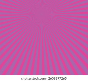 Sun rays retro vintage style on pink and red background, Sunburst pattern background.