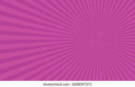 Sun rays retro vintage style on pink and red background, Sunburst pattern background.