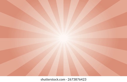 Rayos de sol retro estilo vintage fondo rosa. Radial Sunburst patrón de fondo rojo. Telón de fondo de los rayos. Ilustración vectorial de Anuncio de verano.