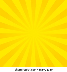 Sun rays, summer background orange colored, vector illustration