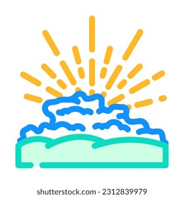sun rays summer sunlight color icon vector. sun rays summer sunlight sign. isolated symbol illustration
