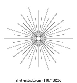 Sun rays Sunbeam concept icon outline black