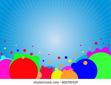 Sun rays sunburst background. Vector illustration of a glowing Summer time background.