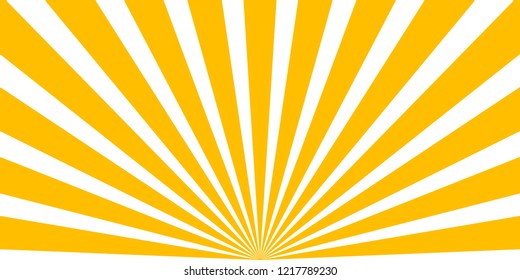 Sun rays, sunburst, light rays, sunbeam background abstract yellow and white colors