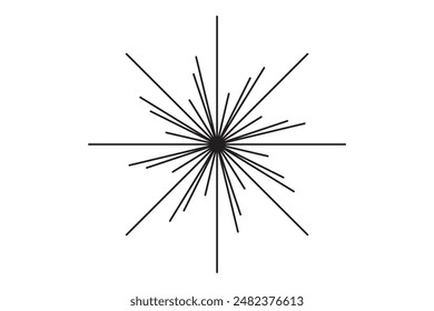 Sun rays, sunburst, light rays, sunbeam background abstract black and white colors summer background.