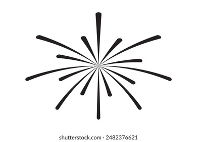 Sun rays, sunburst, light rays, sunbeam background abstract black and white colors summer background.