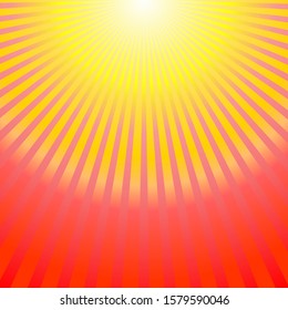 Sun rays, sunburst on yellow and orange color background. Vector illustration summer background design. Vector illustration. EPS10